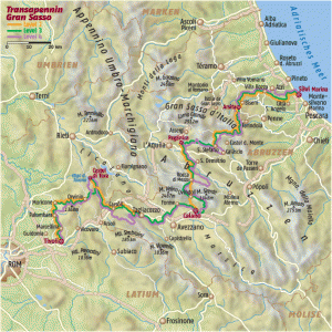 gransasso map italien tour bike route