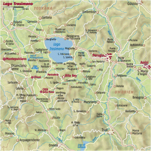 trasimeno italien karte route perugia alpstours bike tour map villa rey